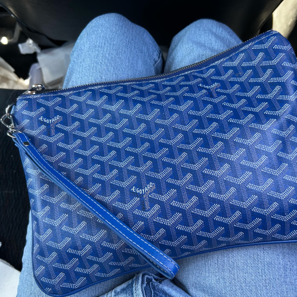 Goyard Blue Monogram Pouch